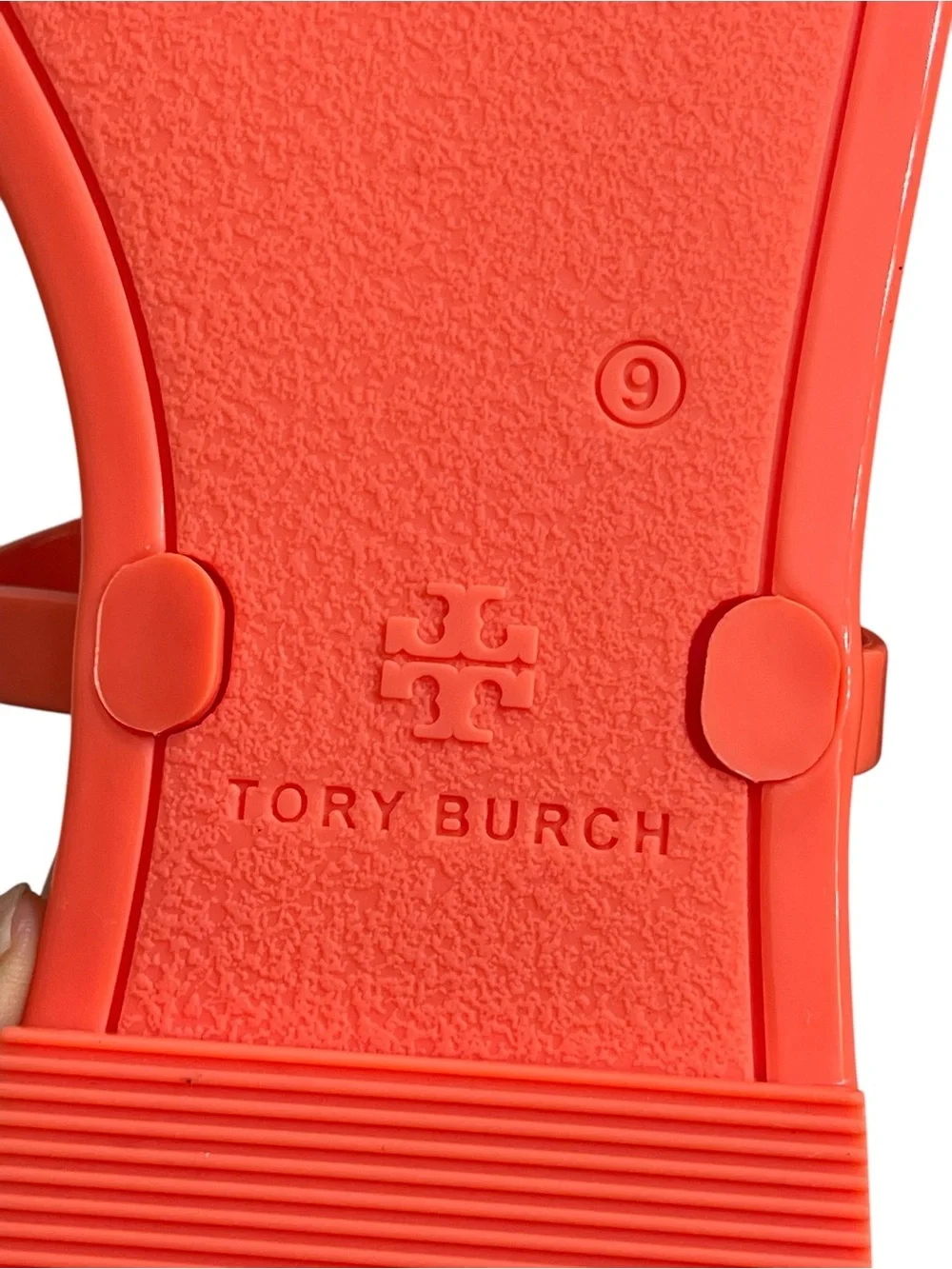 NWOB Tory Burch Roxanne orange Jelly Sandal size 9